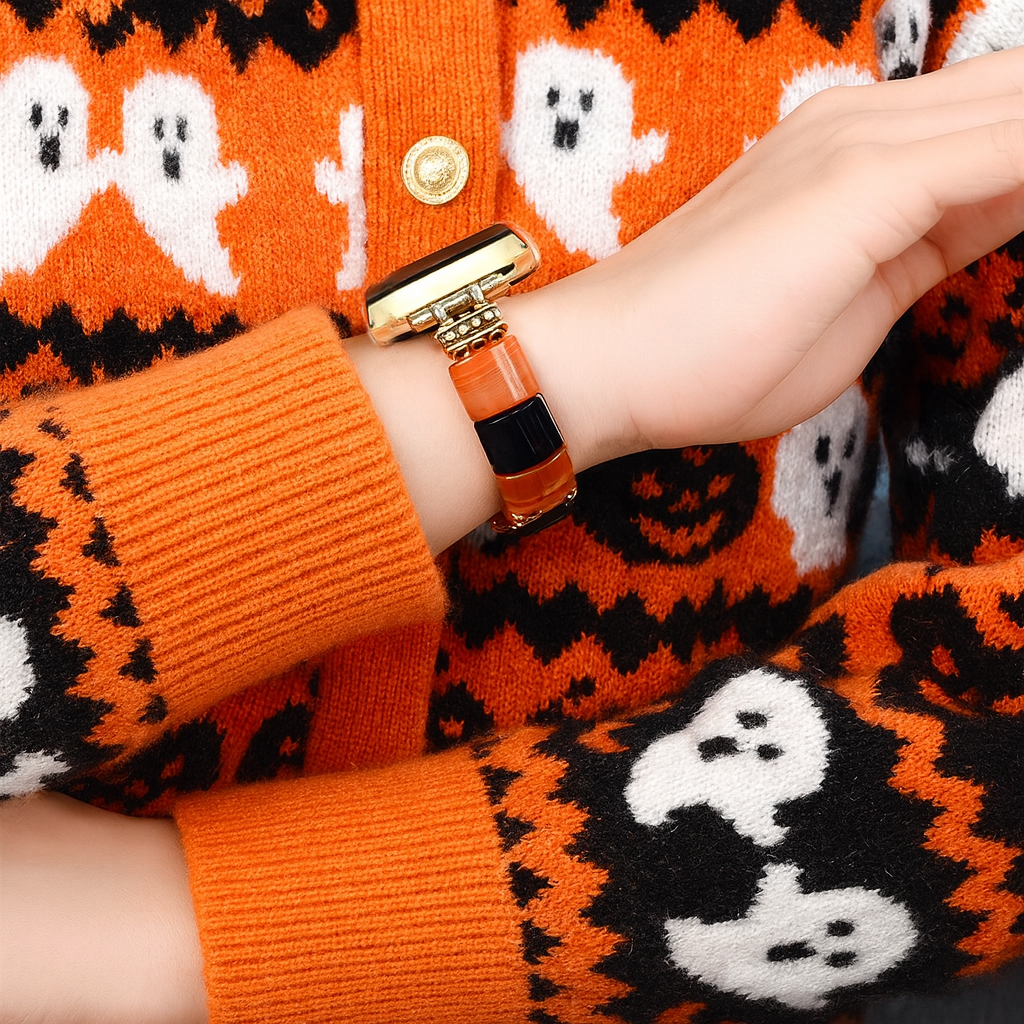 Correa Haunted Stripes Halloween para Apple Watch