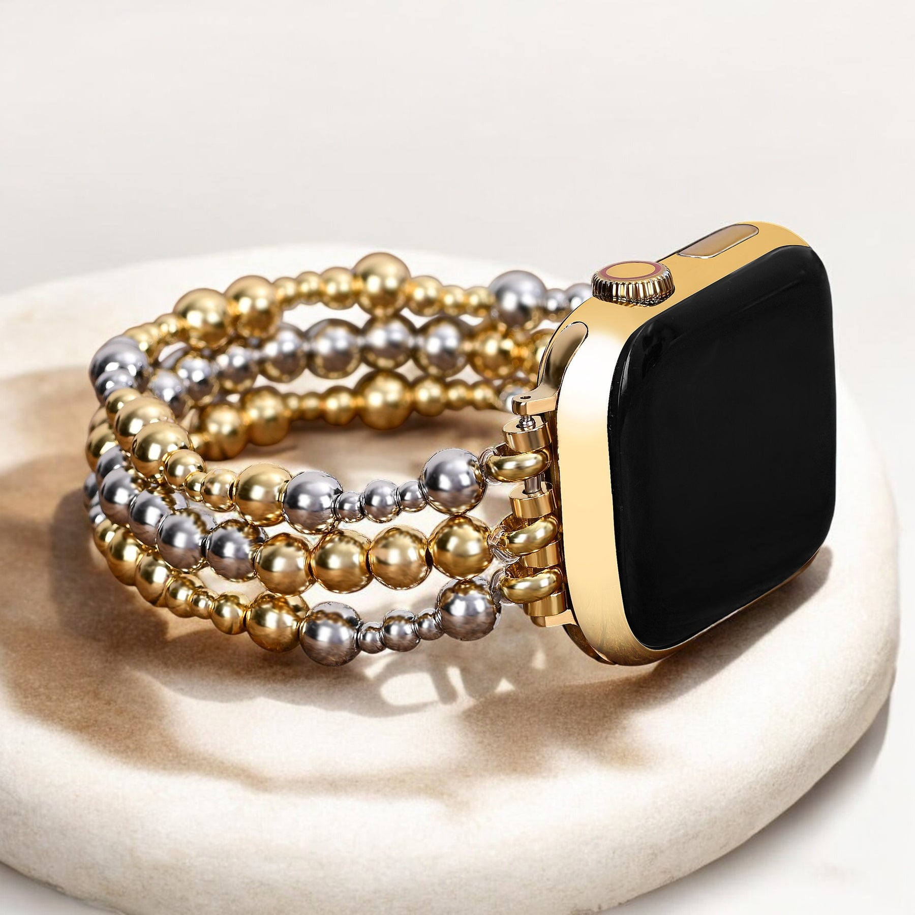 Correa elástica Sterling Gold para Apple Watch