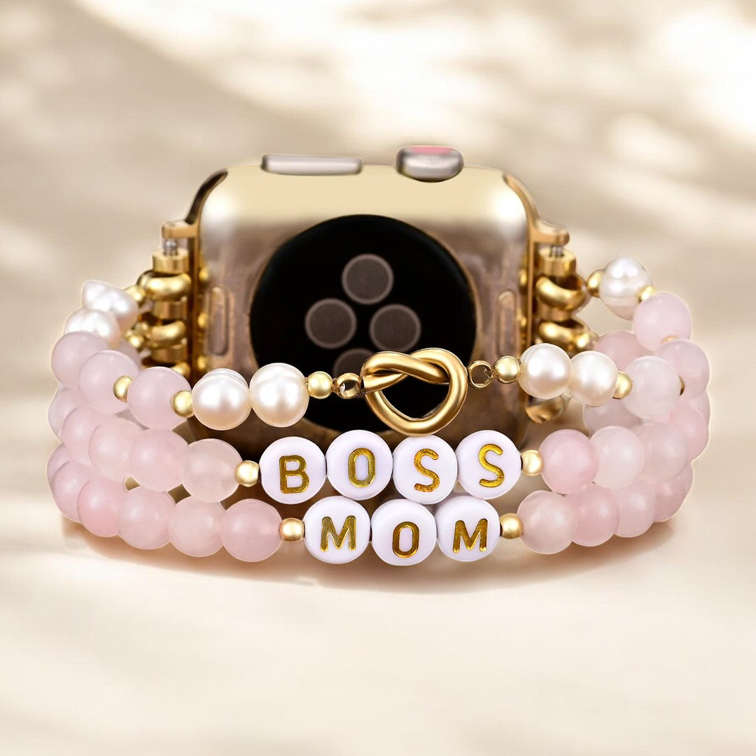Correa elástica Boss Mom Rose Quartz para Apple Watch