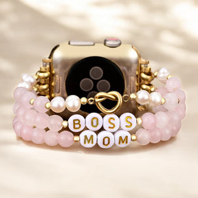 Correa elástica Boss Mom Rose Quartz para Apple Watch