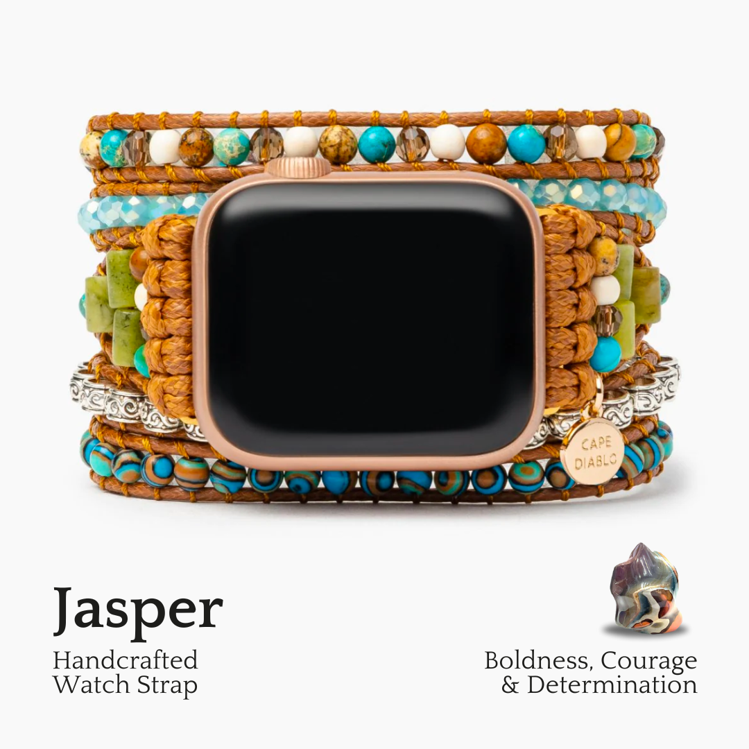 Correa de Apple Watch con Jaspe Oceánico Twisted