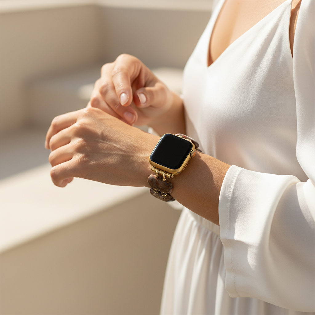 Correa elástica de ágata horizonte del desierto para Apple Watch