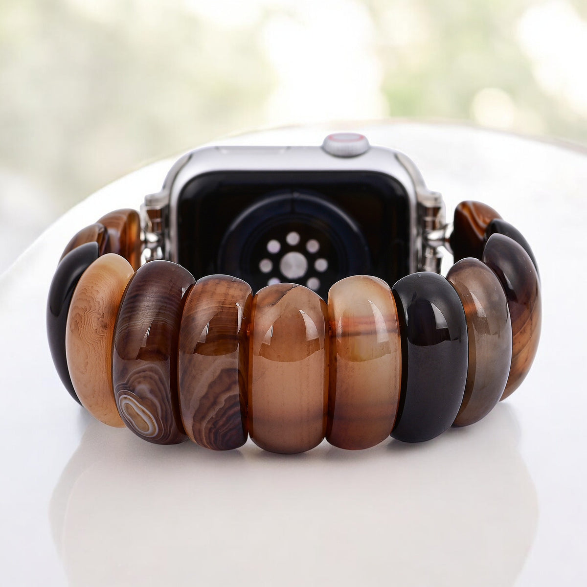 Correa elástica de ágata Earthly Ember para Apple Watch