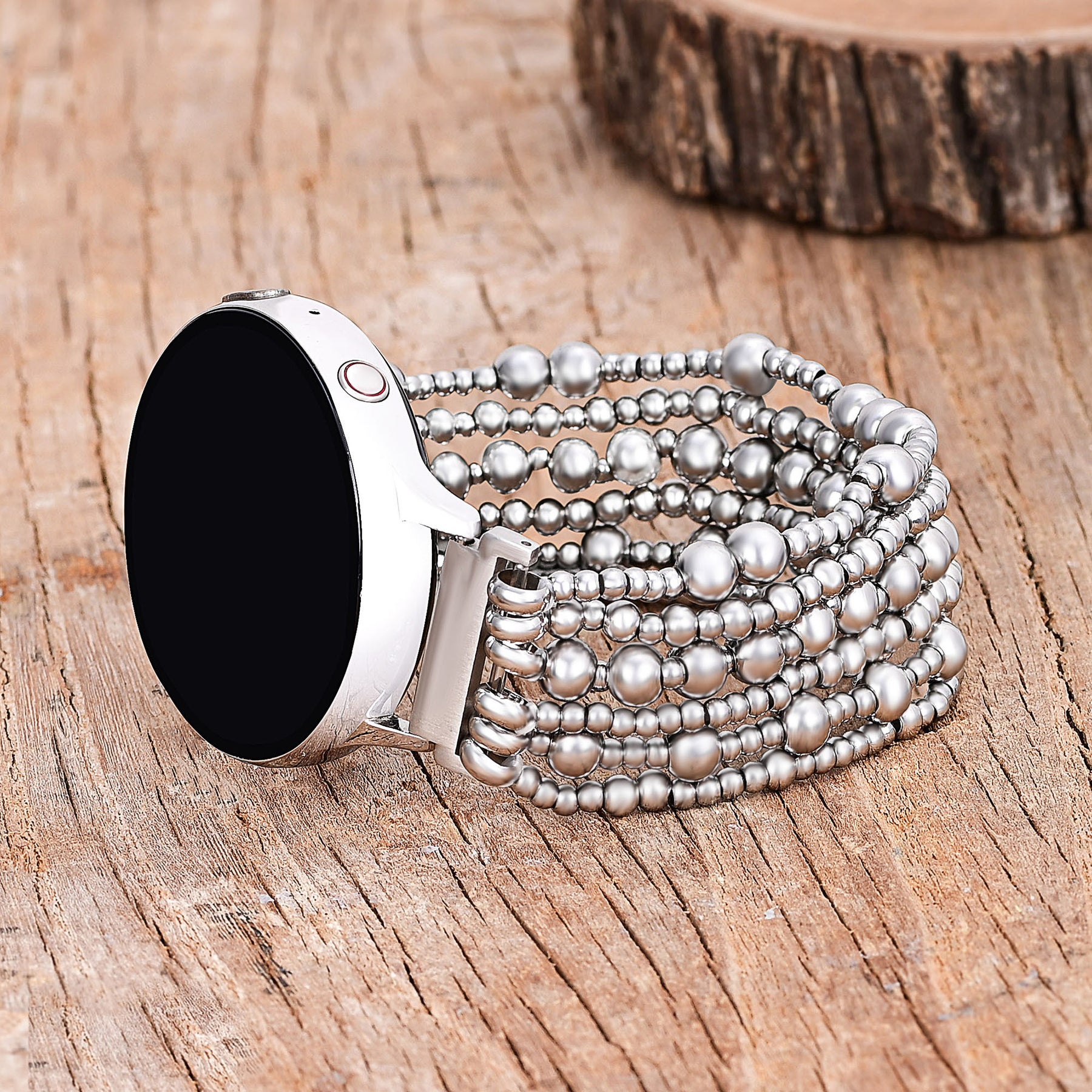 Correa Platinum Demure Stretch Apple Watch