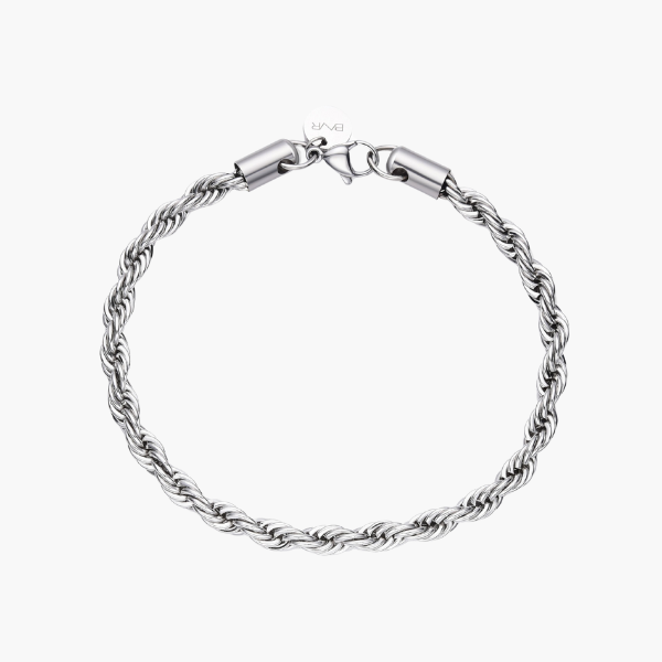 Pulsera de Cuerda (Plata) 5mm