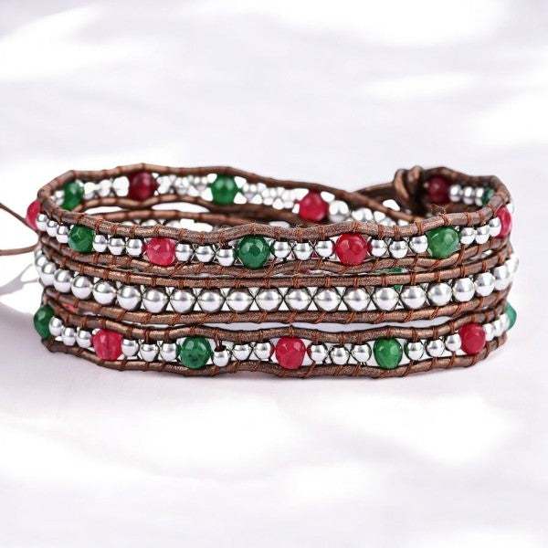 Pulsera envolvente navideña de país de las maravillas invernal