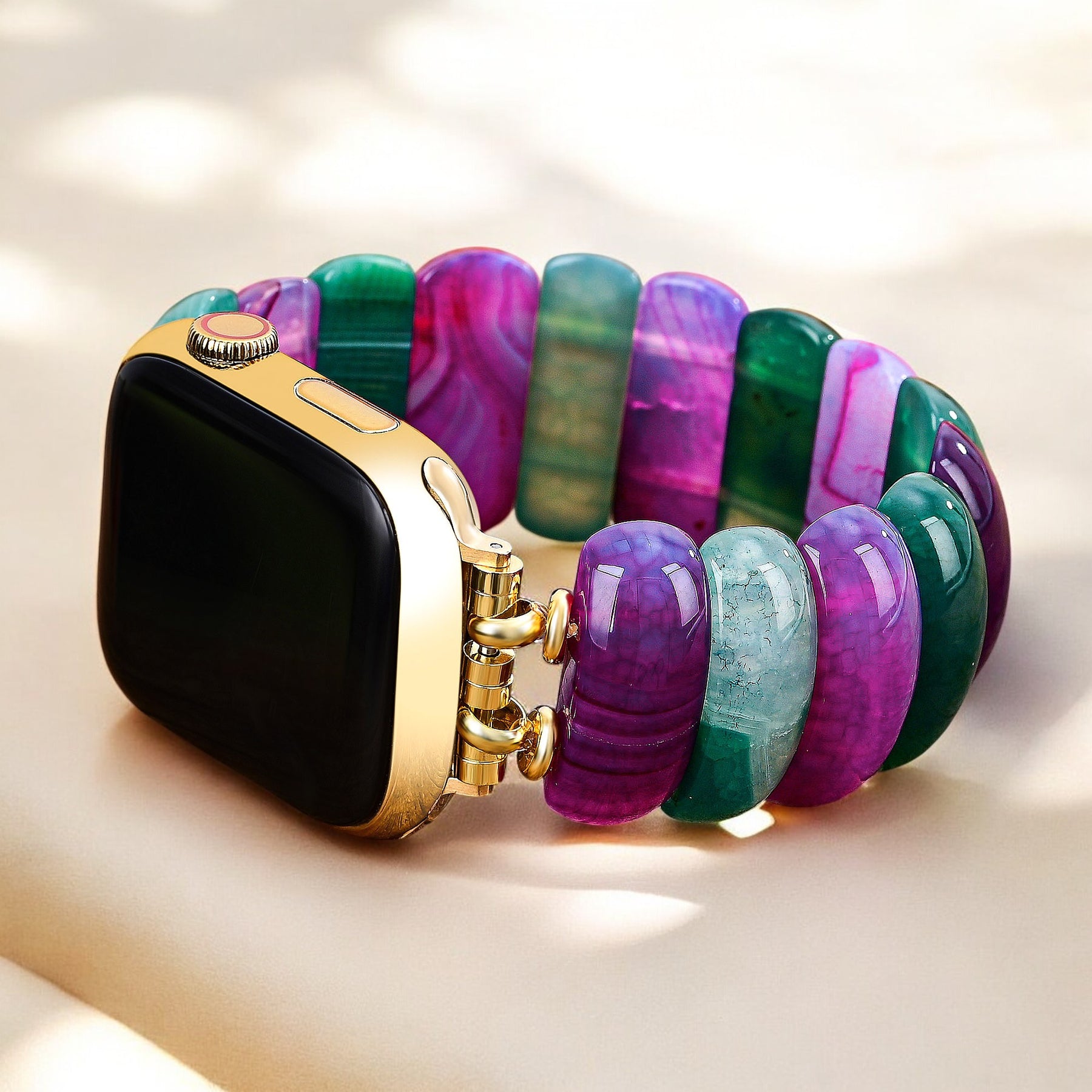 Pulsera elástica Bohemian Jewel Agate para Apple Watch