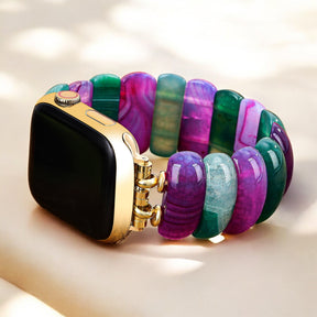 Pulsera elástica Bohemian Jewel Agate para Apple Watch