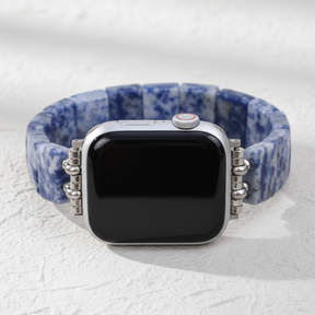 Correa elástica de sodalita azul horizonte para Apple Watch