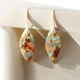 Pendientes Terra Hues Leaves Jasper