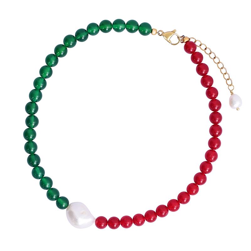 Collar de perlas de Navidad Winterberry