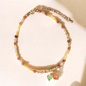 Tobillera de Ágata Brillante del Sol