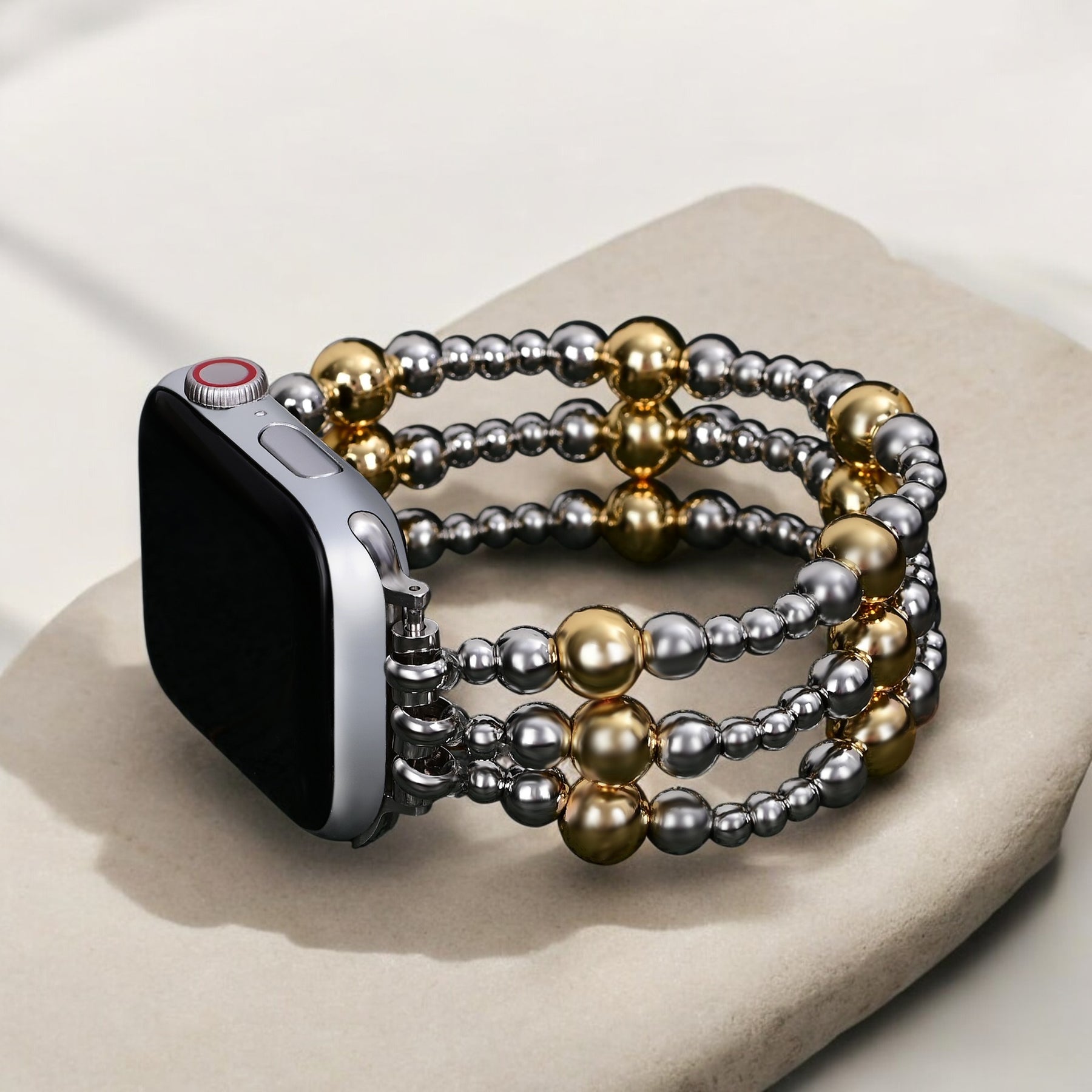 Correa Silver Ember Stretch Apple Watch
