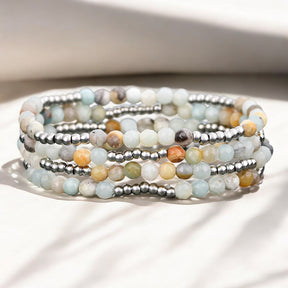 Conjunto de Pulseras Brillo de Amazonita