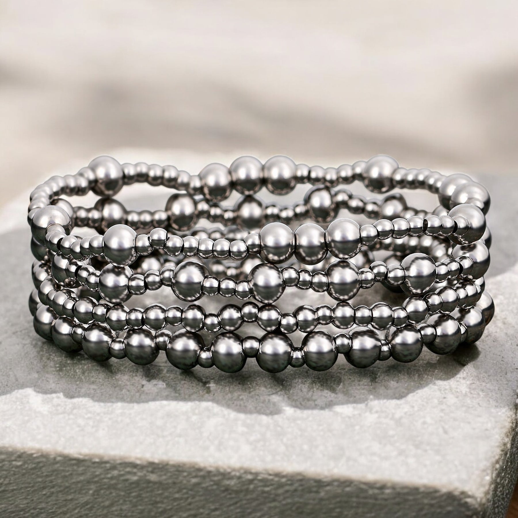 Conjunto de pulseras Demure de platino