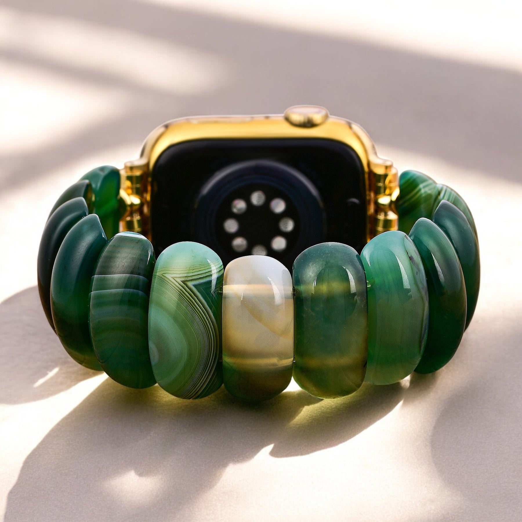 Correa elástica de ágata Emerald Grove para Apple Watch