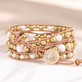 Pulsera Envoltura de Perlas de Plenitud