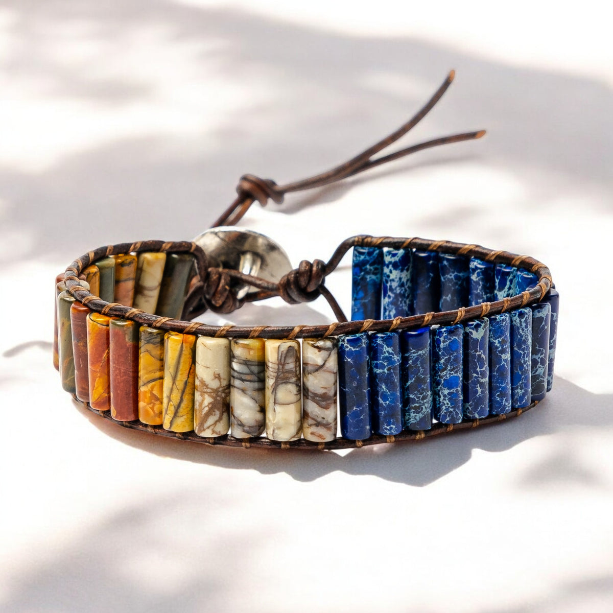 Pulsera de Jaspe Guerrero para Hombre