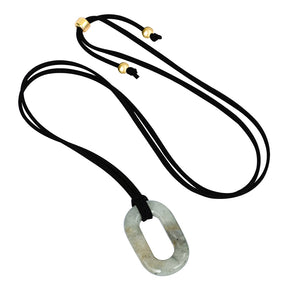 Collar de serenidad de labradorita de ante