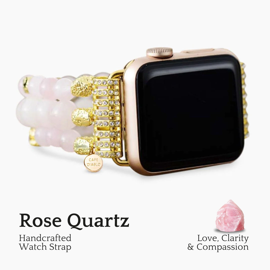 Correa elástica para Apple Watch de cuarzo rosa