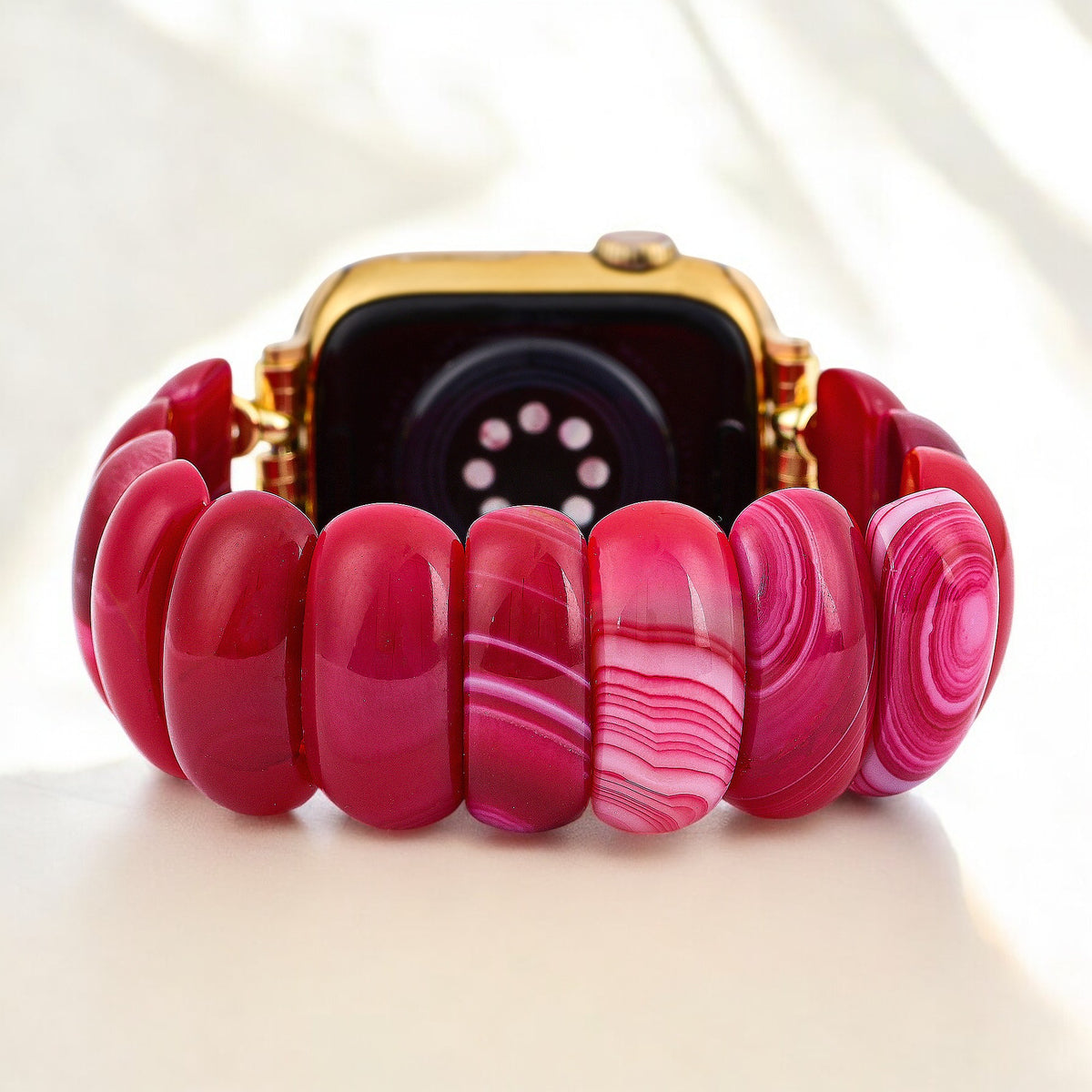 Correa elástica Crimson Mirage Agate para Apple Watch