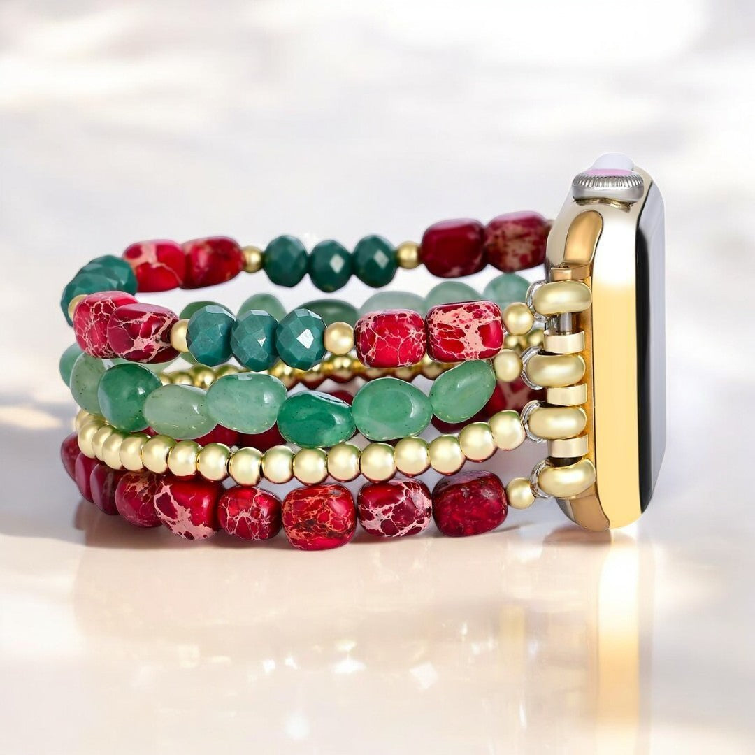 Correa Evergreen Gold Elegance Christmas Apple Watch