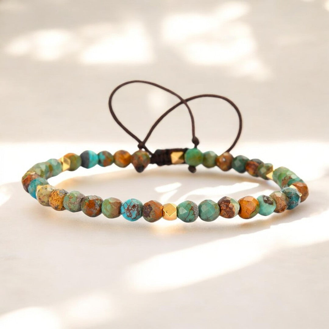 Pulsera costera de jaspe oceánico