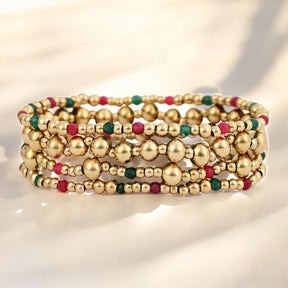 Set de Pulsera Mágica de Oro Navideño