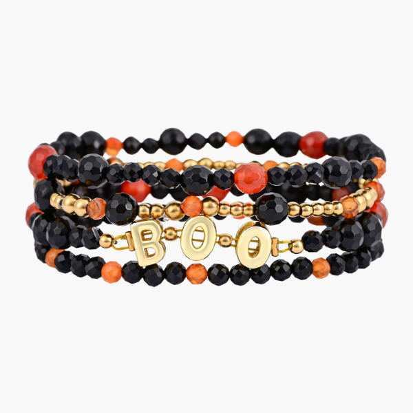 Set de pulseras de calabaza de Halloween