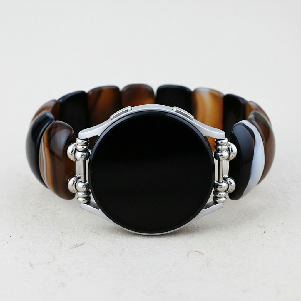 Correa elástica Bohemia Onyx Elegance para Samsung Galaxy Watch