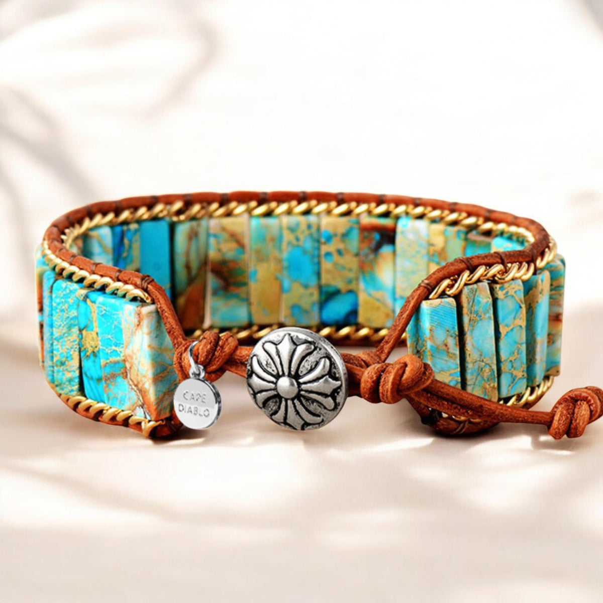 Pulsera de energía de jaspe turquesa
