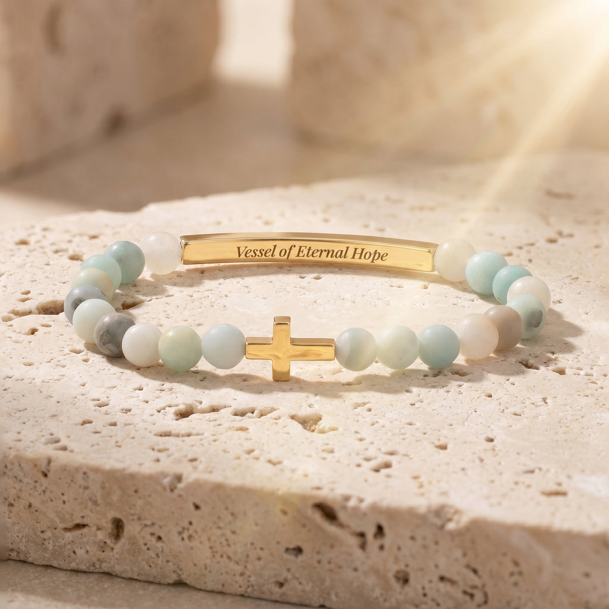 Pulsera Amazonita Mensaje Secreto Vasijas de Propósito