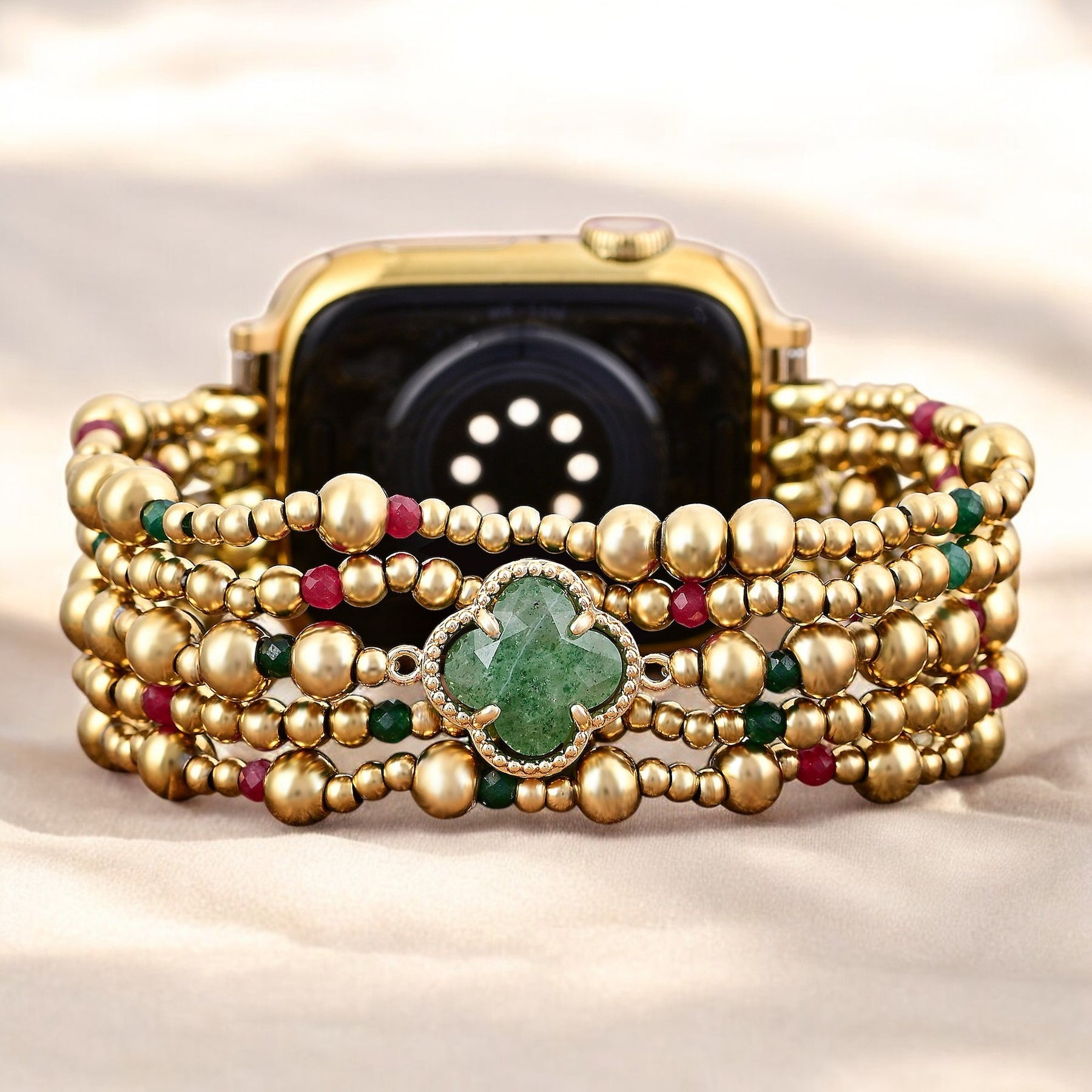 Correa Merry Clover Gold Stretch para Apple Watch