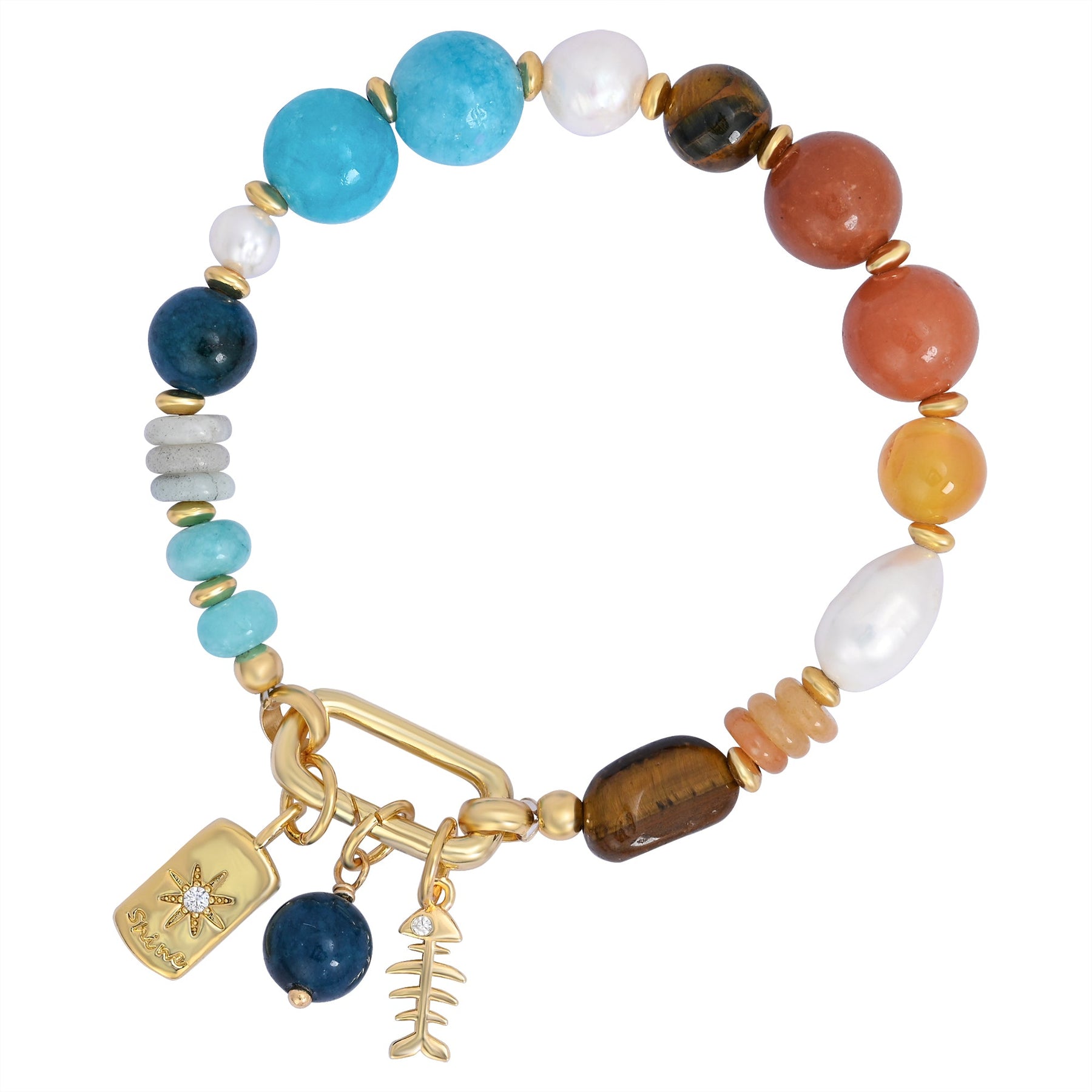 Pulsera con encanto de energía oceánica