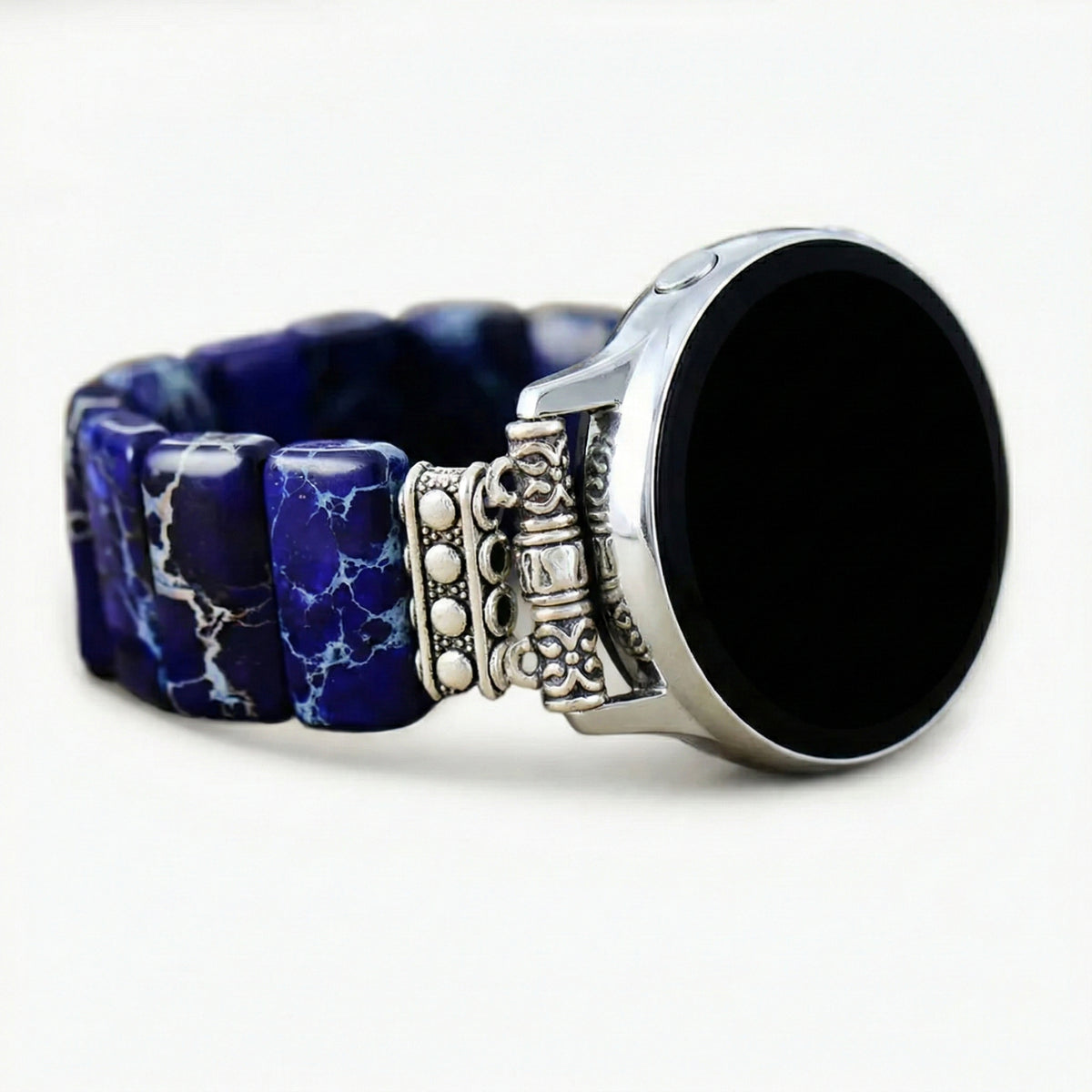 Correa elástica para Samsung Galaxy Watch de jaspe tibetano azul marino oscuro