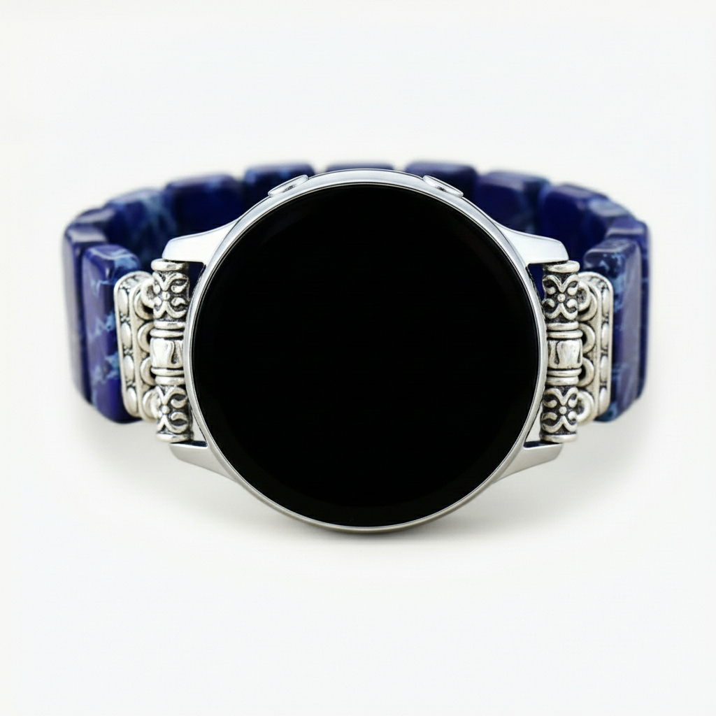 Correa elástica para Samsung Galaxy Watch de jaspe tibetano azul marino oscuro