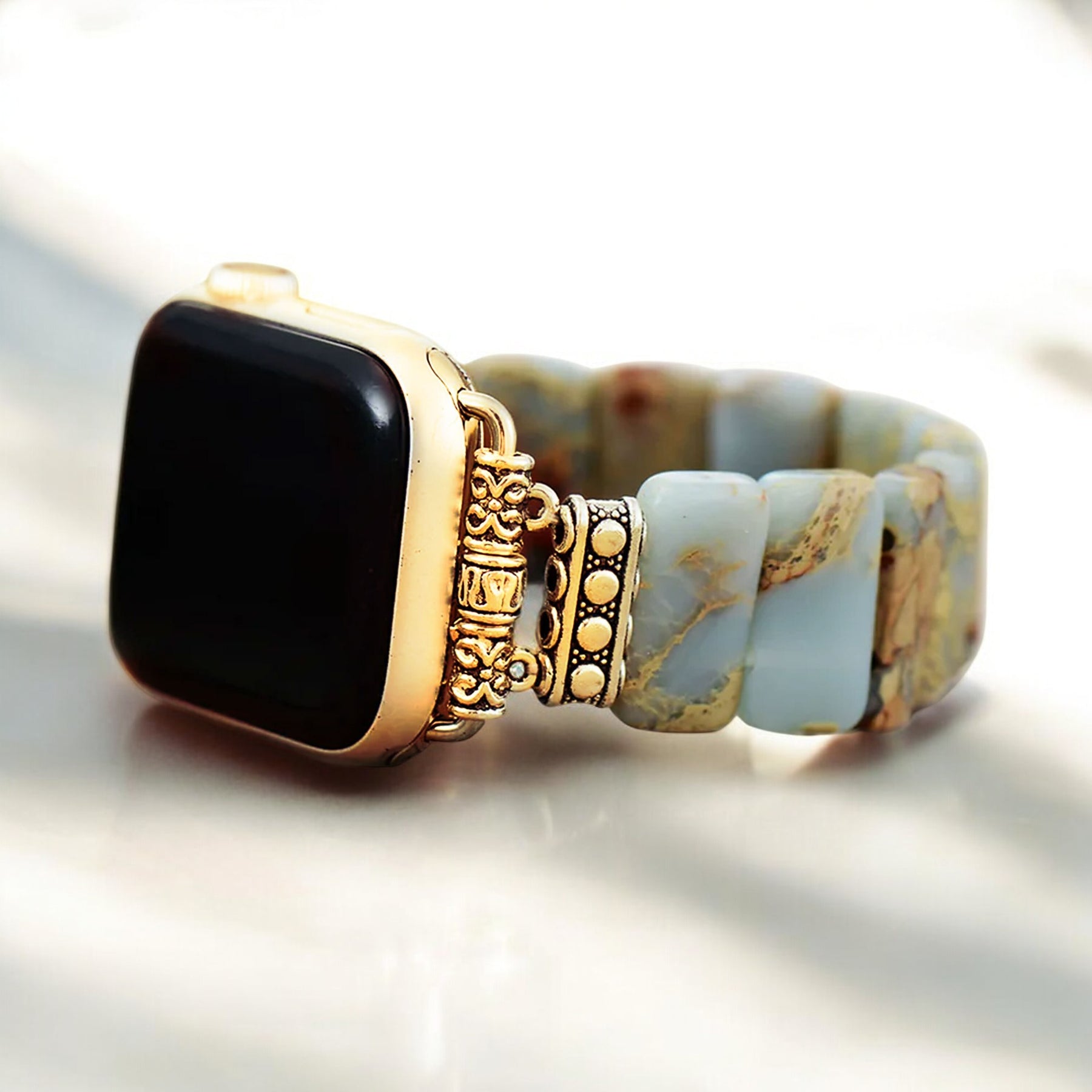 Correa elástica para Apple Watch de jaspe tibetano Earth