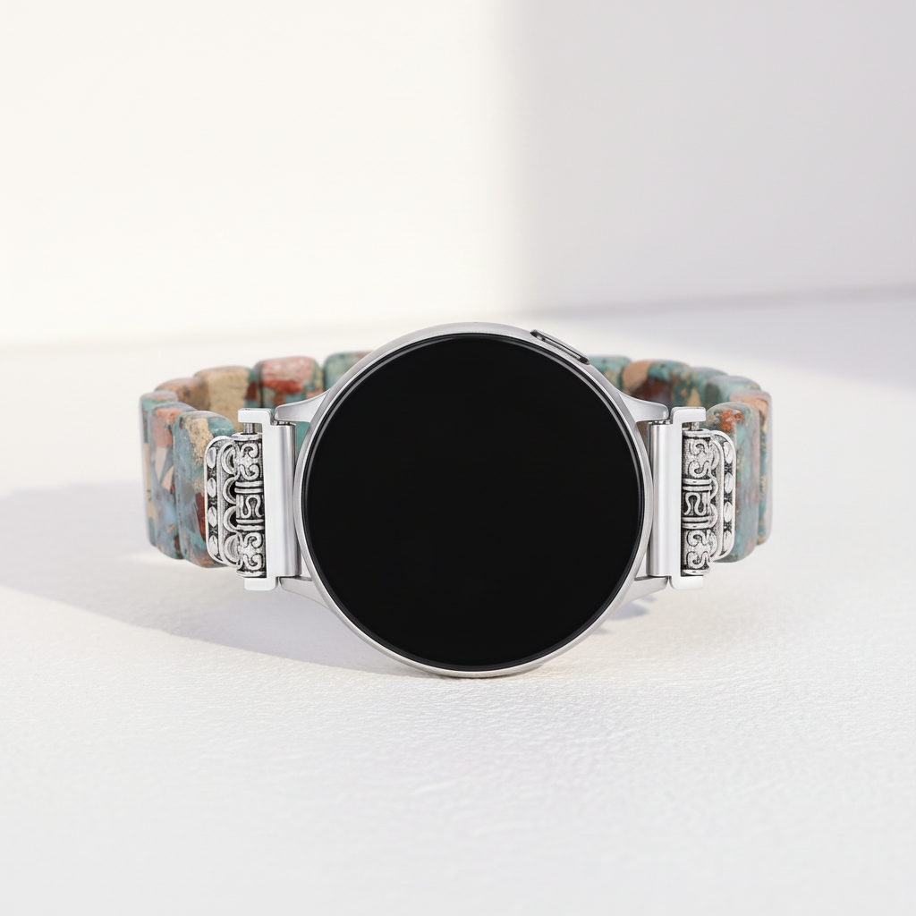 Correa elástica de jaspe tibetano de la Tierra para Apple Watch
