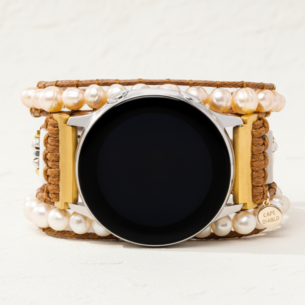 Correa para reloj Samsung Galaxy de perla de agua dulce