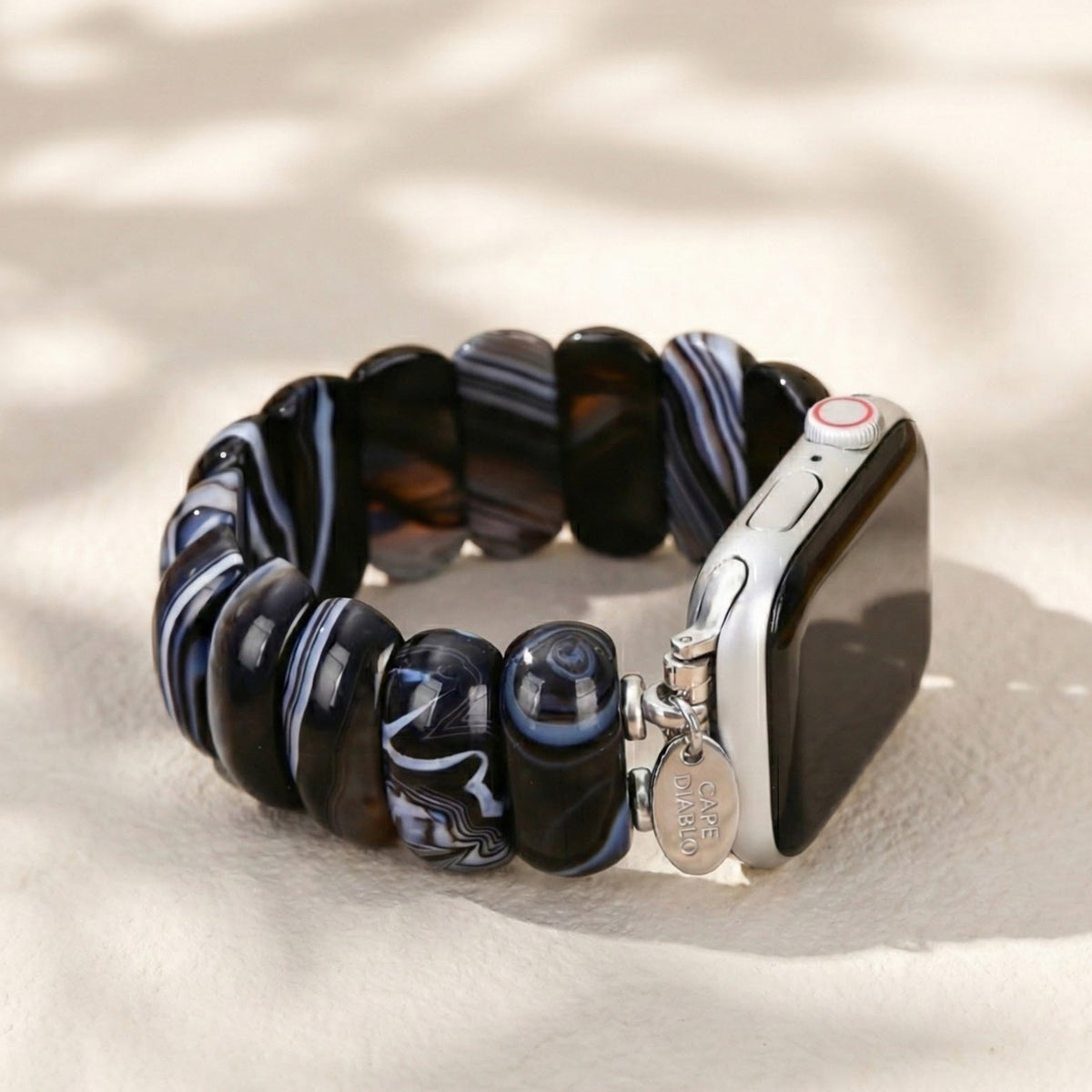 Correa de Ágata Mármol Negro para Apple Watch