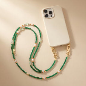 Cadena para teléfono Armonía de Ágata Verde