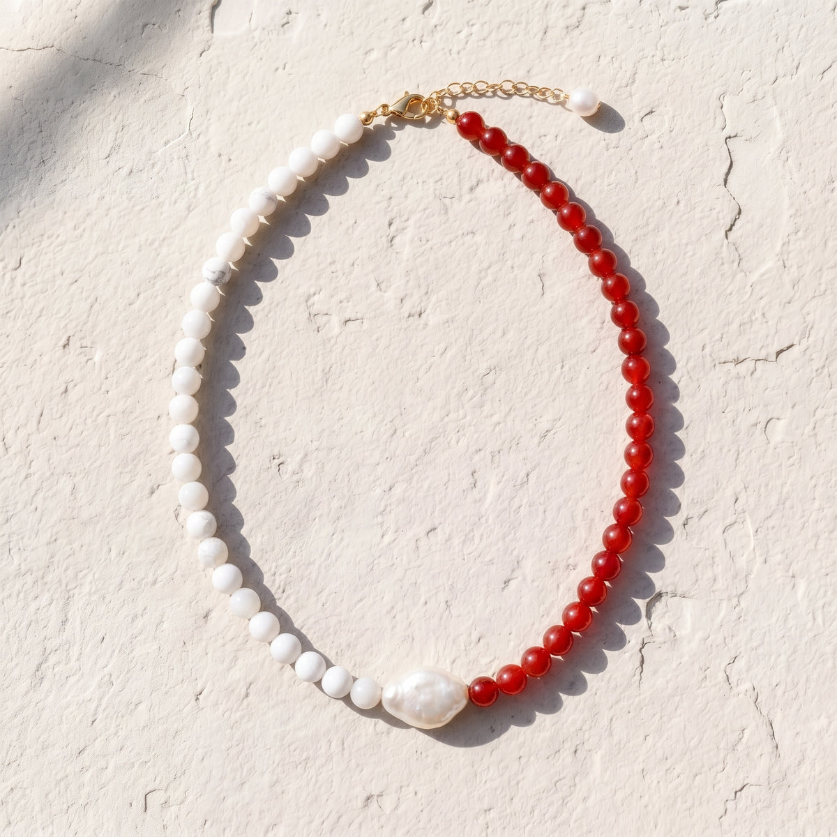 Collar de perlas con cuentas Sakura de Japón