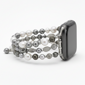 Correa elástica de perlas lunar de lujo para Apple Watch