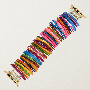 Correa elástica para Apple Watch con cubierta dorada de dopamina