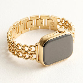 Correa de lujo curva dorada para Apple Watch