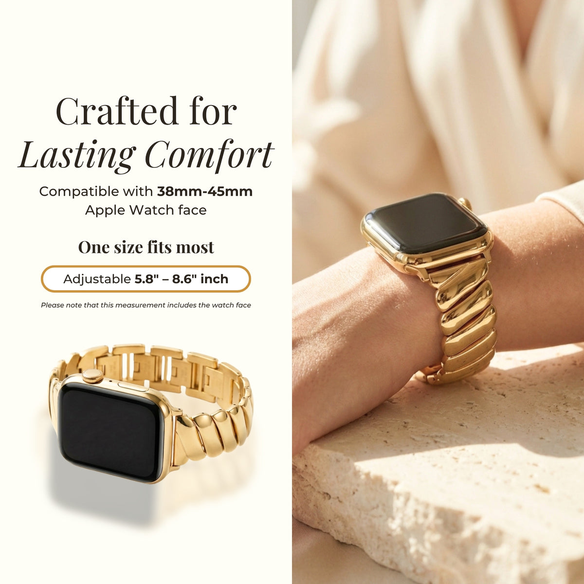 Correa de lujo Golden Glamour para Apple Watch