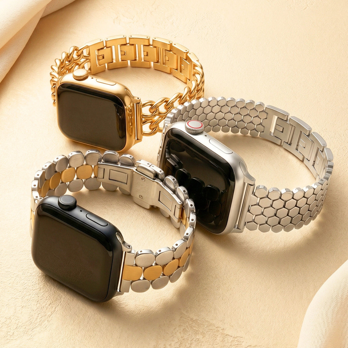 Correa de lujo Golden Glamour para Apple Watch
