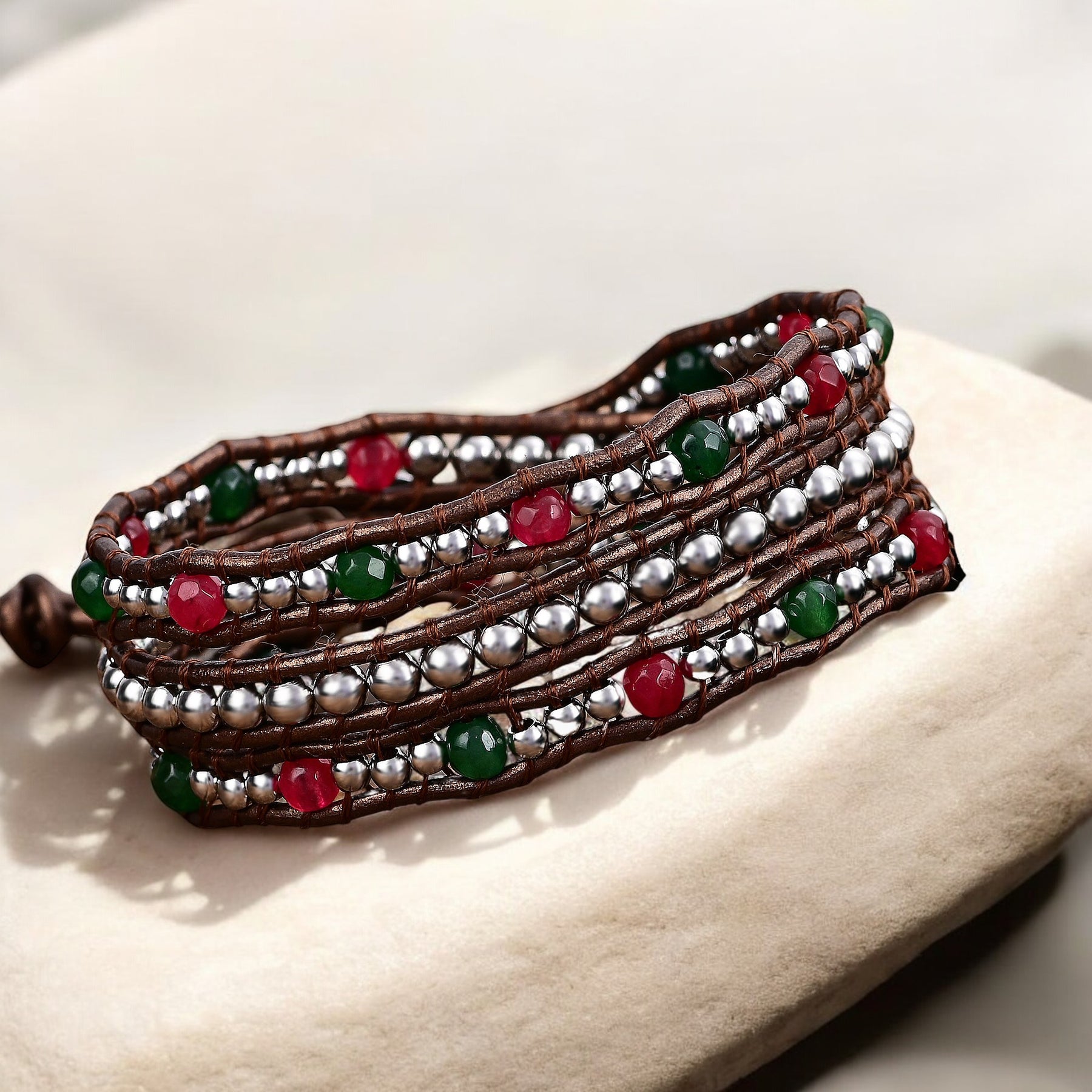 Pulsera envolvente navideña de país de las maravillas invernal