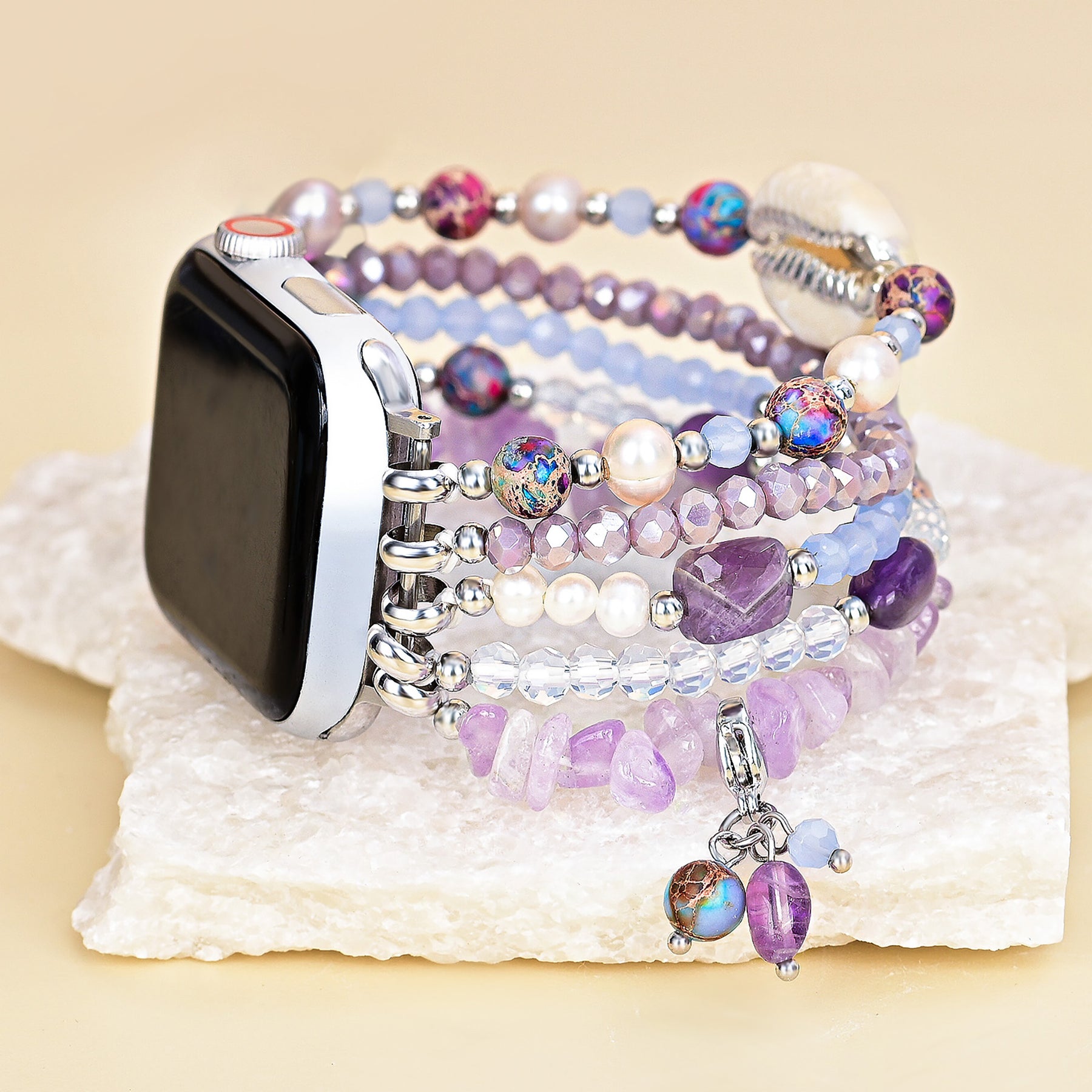 Correa elástica Lilac Shoreline para Apple Watch