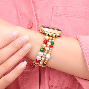 Correa elástica Christmas Starlight para Apple Watch